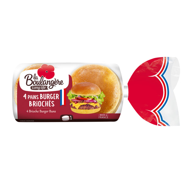 Long Life Brioche Burger Buns 4pk 200g