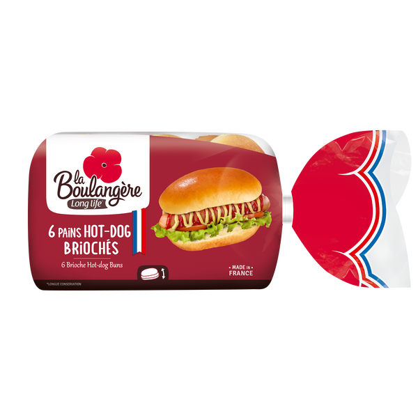 Long Life Brioche Hot Dog Buns 6pk 270g